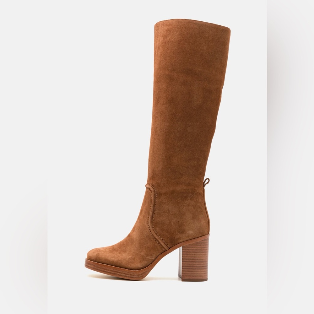 MK Brown Suede Knee-High Boots